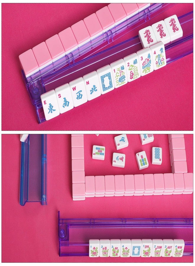 GUSTARIA 1.2”American Mahjong Tile Set, 166 Mahjong Game Set with Pink Color (Tiles Only, No Racks and Other Accessories) - Image 5